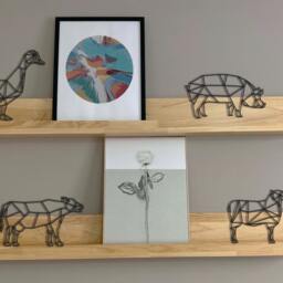 Geometric Cow - Wall Art Hanging Decoration Home Decor Black Printinghive - thumbnail 3