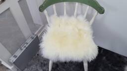 Hand Cut Sheepskin Seat Pad Luxurious Chair Cushion With Securing Loops - thumbnail 1