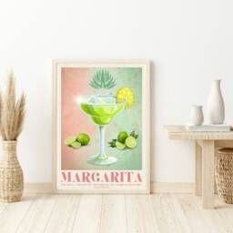 Margarita Cocktail Print - Poster Kitchen Art Bartender Gift Lover Foodie Housewarming Decor - thumbnail 2