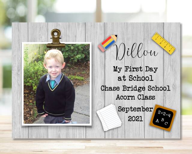 First Day At School Gift, 1st Preschool, Kindergarten Playgroup Nursery Frame Photo Frame, Keepsake - image 1