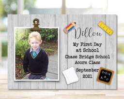 First Day At School Gift, 1st Preschool, Kindergarten Playgroup Nursery Frame Photo Frame, Keepsake - thumbnail 1