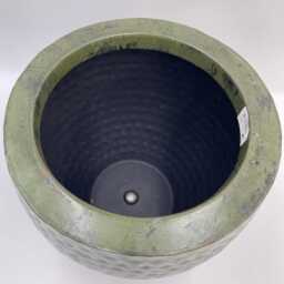 Metal Plant Pots, Mystic Green, Xl Handmade Pot, Indoor & Outdoor Plant Pot - thumbnail 3