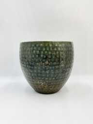 Metal Plant Pots, Mystic Green, Xl Handmade Pot, Indoor & Outdoor Plant Pot