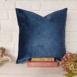 16x16''(41x41cm Baby Face Teal Blue Velvet Soft Pillow Cover -1Qty - thumbnail 2