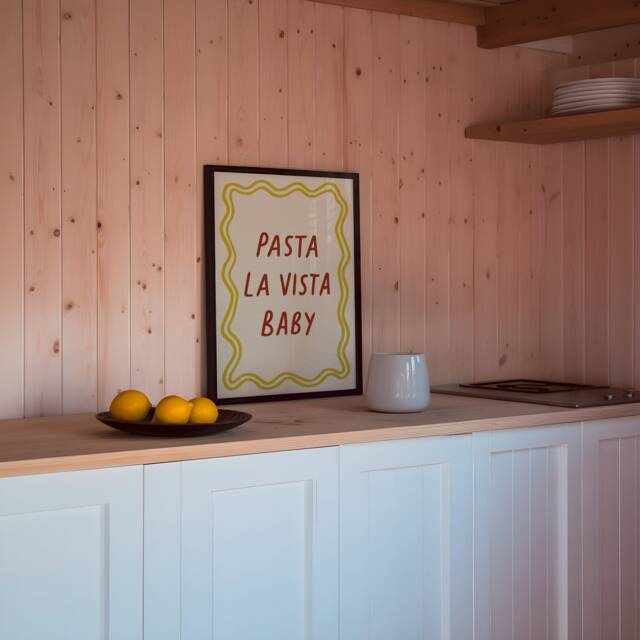 Pasta La Vista Baby Unframed Print - Kitchen Prints Wall Decor Posters Lover Gifts Art Funny - image 1