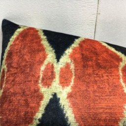 Ikat Lumbar Pillow Cover Handwoven Silk Blend, Modern Accent - 10x24 - thumbnail 3