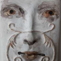 Female Face Wall Mask Sculpture With Florentine Style Flourishes, Italian Art Lover Gift, No.8 - thumbnail 3