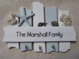 Personalised Wooden Key Holder, Perfect Couples Or Family Present. House Rustic Ring Storage. Home Decor. New - thumbnail 1