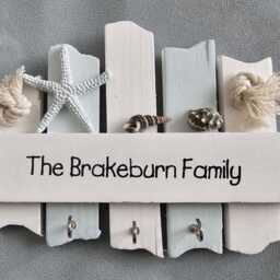 Personalised Wooden Key Holder, Perfect Couples Or Family Present. House Rustic Ring Storage. Home Decor. New - thumbnail 3