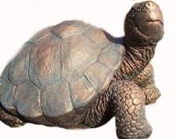 Large Stone Tortoise Garden Ornament Bronzed Finish - thumbnail 2