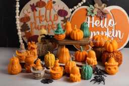 Spooky Night Soy Wax Candle Set Handmade Halloween Decor - thumbnail 1