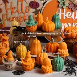 Spooky Night Soy Wax Candle Set Handmade Halloween Decor - thumbnail 2