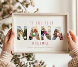 Personalised Nana Photo Letter Print, Birthday Gift From Grandchild, Custom Quote - thumbnail 1