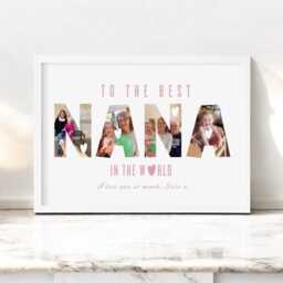 Personalised Nana Photo Letter Print, Birthday Gift From Grandchild, Custom Quote - thumbnail 2