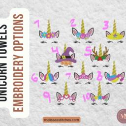 Enchanting Unicorn Duo Personalized Kids Bath & Hand Towel Set - thumbnail 4