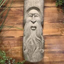 Stone Garden Tree Man Green Large Straight Beard Hanging Plaque Ornament - thumbnail 4