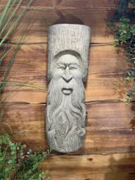 Stone Garden Tree Man Green Large Straight Beard Hanging Plaque Ornament - thumbnail 1