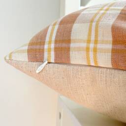 Brown Tribal Hemp Hand Woven Natural Dye Color Hmong Lumbar Pillow Cover - thumbnail 3