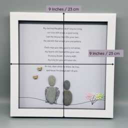 Loss Of Parent Memorial Pebble Art Gift Frame, Keepsake Sympathy For Her - thumbnail 3