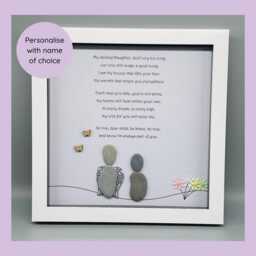 Loss Of Parent Memorial Pebble Art Gift Frame, Keepsake Sympathy For Her - thumbnail 1