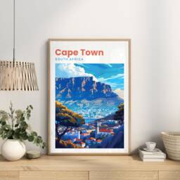 Cape Town Travel Print - Poster South Africa Gift - thumbnail 3