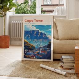 Cape Town Travel Print - Poster South Africa Gift - thumbnail 2