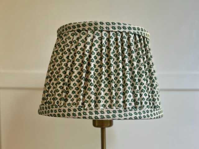 Fermoie Dark Emerald Green Marden Gathered Lampshade 10 - image 1