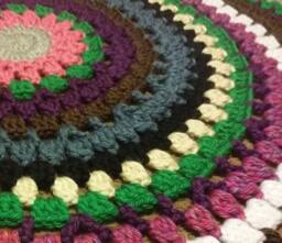 Round Blanket, Afghan, Crochet Blanket, Beach Afghan, Throw Sofa Throw, Heavy Circle Afghan