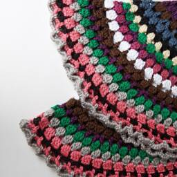 Round Blanket, Afghan, Crochet Blanket, Beach Afghan, Throw Sofa Throw, Heavy Circle Afghan - thumbnail 3