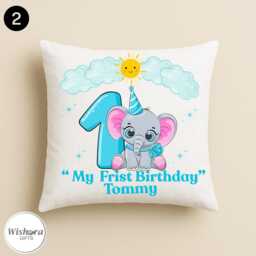 Personalized 1st Birthday Cushion - Cover Or Filled - thumbnail 2