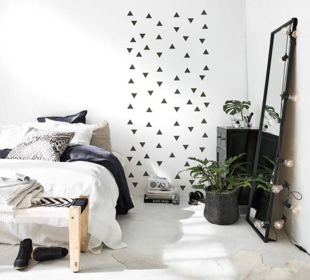 Triangle Wall Decals, 2'' Inch - 5cm Stickers, Decor, Shape Design & Art, Kids Room & Home Decor - image 1