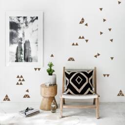 Triangle Wall Decals, 2'' Inch - 5cm Stickers, Decor, Shape Design & Art, Kids Room & Home Decor - thumbnail 2
