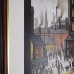 L.s. Lowry Art Print - After The Wedding Walnut Finish Frame With Mount & Textured Image - thumbnail 2
