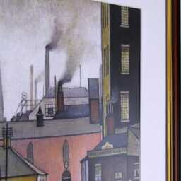 L.s. Lowry Art Print - After The Wedding Walnut Finish Frame With Mount & Textured Image - thumbnail 3