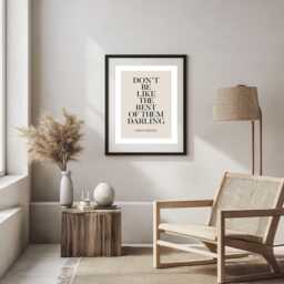 Don't Be Like The Rest Of Them - Beige Fashion Quote Print Inspirational Wall Art - thumbnail 2