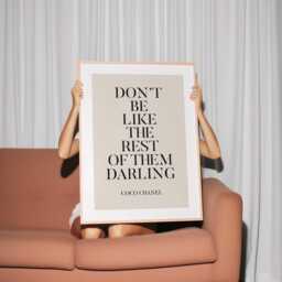 Don't Be Like The Rest Of Them - Beige Fashion Quote Print Inspirational Wall Art - thumbnail 1