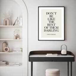 Don't Be Like The Rest Of Them - Beige Fashion Quote Print Inspirational Wall Art - thumbnail 3