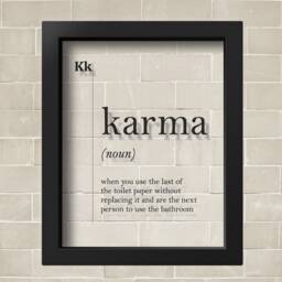 Transparent Karma Definition Print Poster Bathroom Wall Decor Toilet Paper Art Gift Minimalist Bath - thumbnail 2