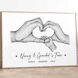 Personalised Grandparent Nan Grandad Print Gift - Up To 5 Children Only Unframed - thumbnail 2