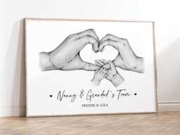 Personalised Grandparent Nan Grandad Print Gift - Up To 5 Children Only Unframed - thumbnail 1