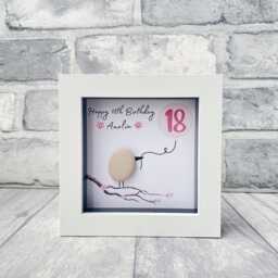 18Th Birthday Presents For Girls, Gift Girl, Daughter Gift, Friendship Personalised Pebble Art Picture Handmade Frame - thumbnail 2
