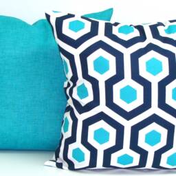 Outdoor Pillow Covers, Nautical Cover, Decor, Blue Covers For 20x20, 18x18, 16x16 Pillows, All Sizes - thumbnail 3