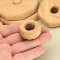 Handmade Wooden Geometric Stacking Pyramid Montessori Waldorf Toy - thumbnail 2