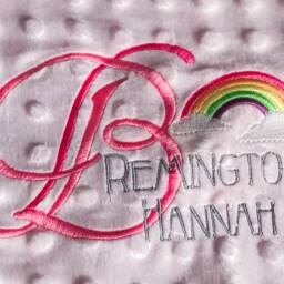 Rainbow Miracle Baby Unisex Minky Receiving Blanket, Custom Personalized Soft Security Blanket, Rainbow Stroller Blanket Shower Gift - thumbnail 4
