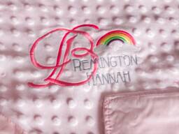 Rainbow Miracle Baby Unisex Minky Receiving Blanket, Custom Personalized Soft Security Blanket, Rainbow Stroller Blanket Shower Gift