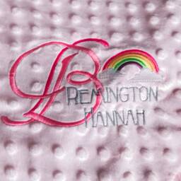 Rainbow Miracle Baby Unisex Minky Receiving Blanket, Custom Personalized Soft Security Blanket, Rainbow Stroller Blanket Shower Gift - thumbnail 3