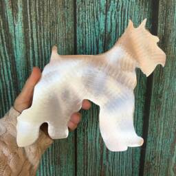 Schnauzer, Dog, Beautiful Silhouette in Metal, Christmas Tree Topper, Wall, Shelf Art Or Yard, Great Gift, Miniature Schnauzer - thumbnail 2