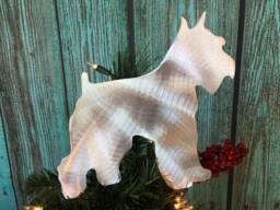 Schnauzer, Dog, Beautiful Silhouette in Metal, Christmas Tree Topper, Wall, Shelf Art Or Yard, Great Gift, Miniature Schnauzer
