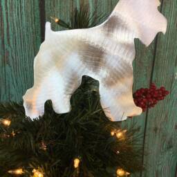 Schnauzer, Dog, Beautiful Silhouette in Metal, Christmas Tree Topper, Wall, Shelf Art Or Yard, Great Gift, Miniature Schnauzer - thumbnail 4