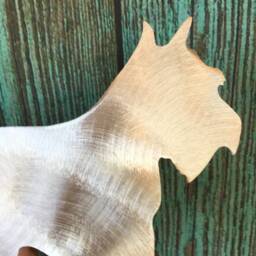 Schnauzer, Dog, Beautiful Silhouette in Metal, Christmas Tree Topper, Wall, Shelf Art Or Yard, Great Gift, Miniature Schnauzer - thumbnail 3